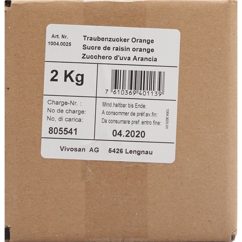 VIVOSAN Traubenzucker Orange 2 kg