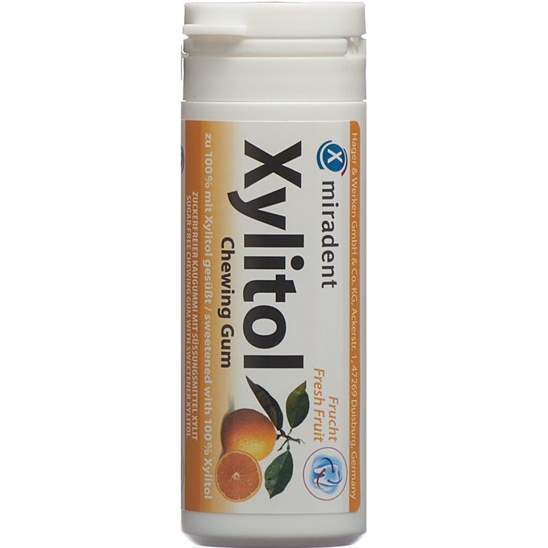 MIRADENT Xylitol Kaugummi Frucht 30 Stk