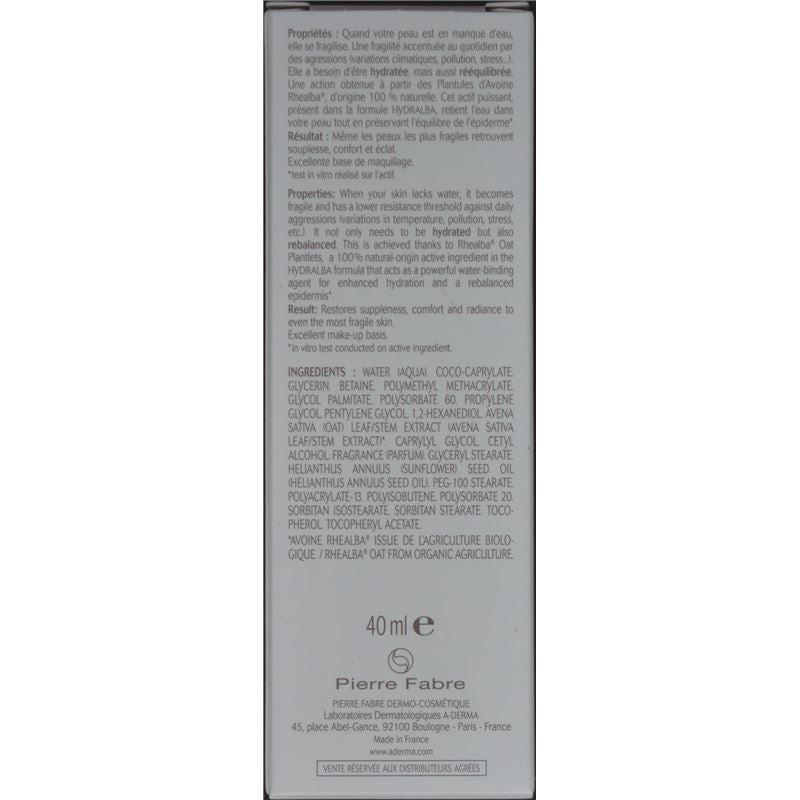 A-DERMA HYDRALBA leichte Creme 40 ml
