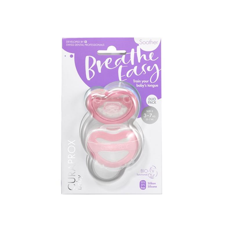 CURAPROX baby Schnuller Gr0 pink Doppelpack 2 Stk