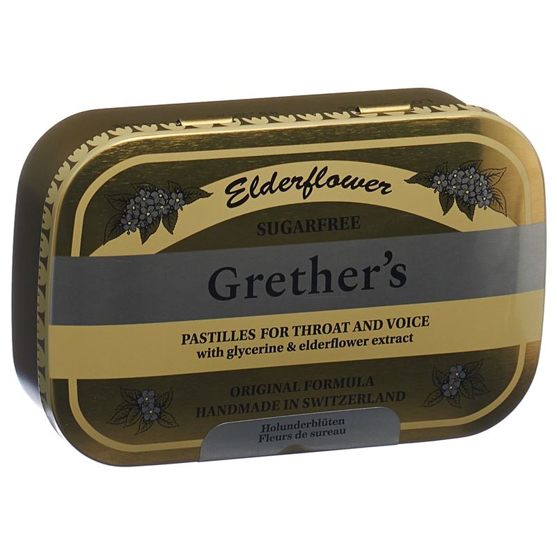 GRETHERS Elderflower Past ohne Zucker Ds 110 g