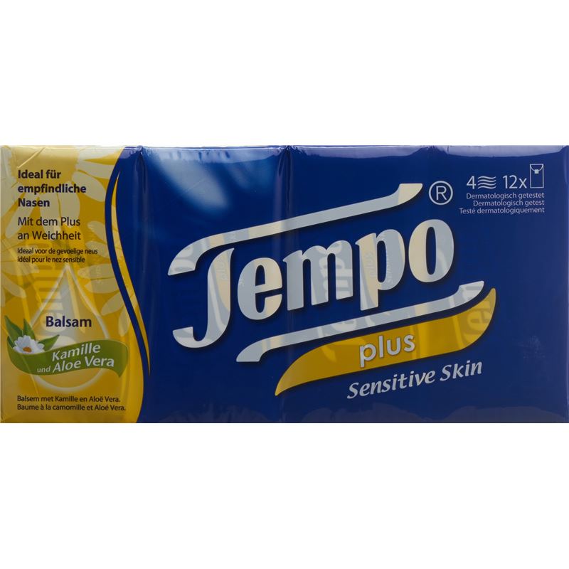 TEMPO Taschentücher soft&sensitive 12 x 9 Stk
