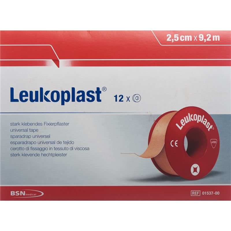 LEUKOPLAST Fixierpfla 9.2mx2.5cm hf o Ring 12 Stk
