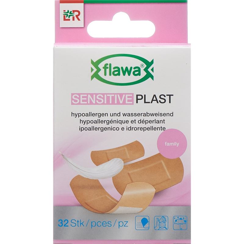 FLAWA SENSITIVE Plast Pflasterstrips 3 Gr 32 Stk