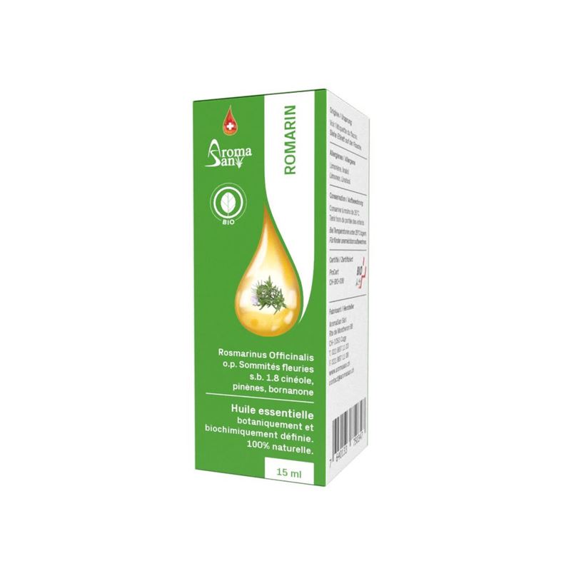 AROMASAN Rosmarin Äth/Öl 1.8 cin Schacht Bio 15 ml