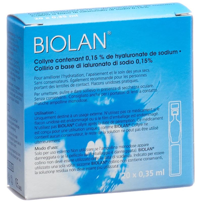 BIOLAN Gtt Opht 20 Monodos 0.35 ml