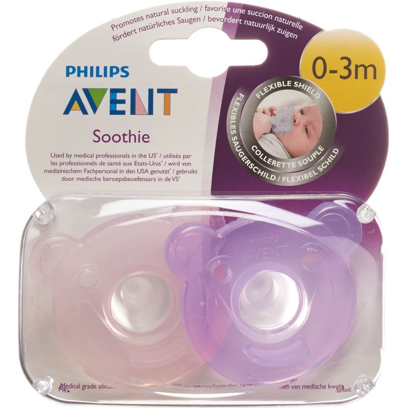 AVENT PHILIPS Soothie Nuggi pink/viole 0-3M 2 Stk