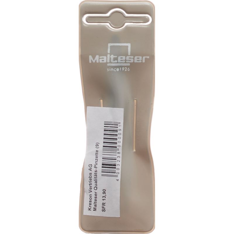 MALTESER Pinzette schräg ni/gold 8cm No 9