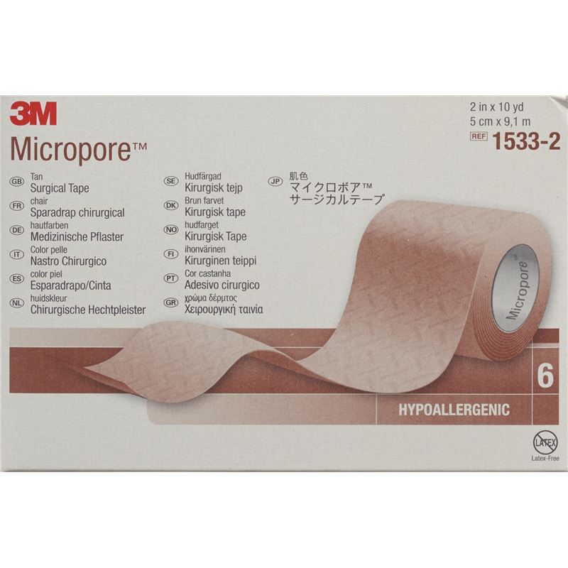 3M MICROPORE Rollenpfl o Disp 50mmx9.14m hf 6 Stk