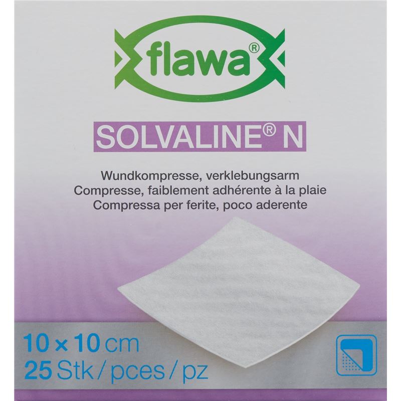 FLAWA Solvaline N Kompressen 10x10cm steril 25 Stk