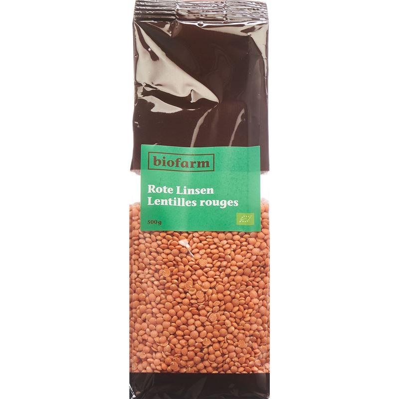 BIOFARM Rote Linsen Knospe Btl 500 g