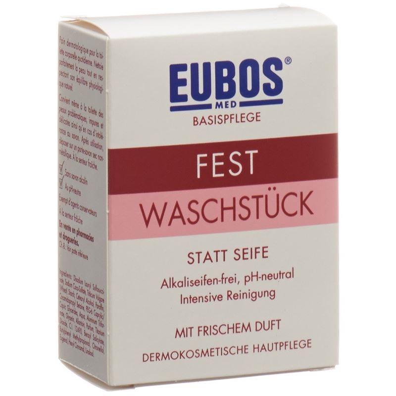 EUBOS Seife fest parf rosa 125 g