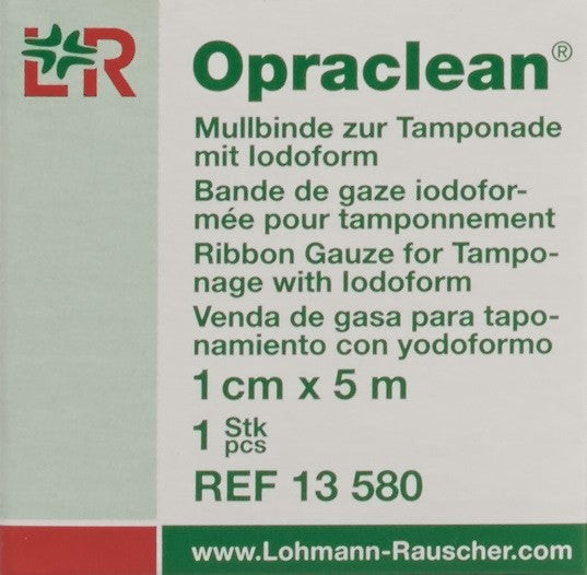 OPRACLEAN Mullbinde Tamponade Jodoform 1cmx5m
