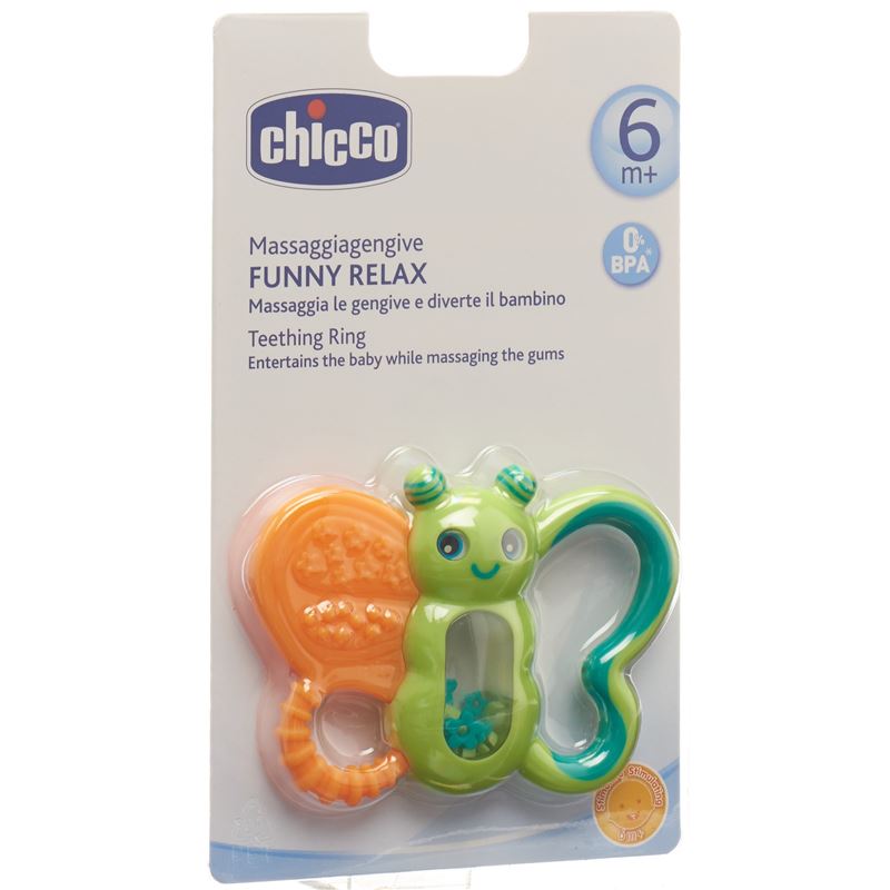 CHICCO Kühlbeissring m Wasser Schmetter/Maikäf 6+m