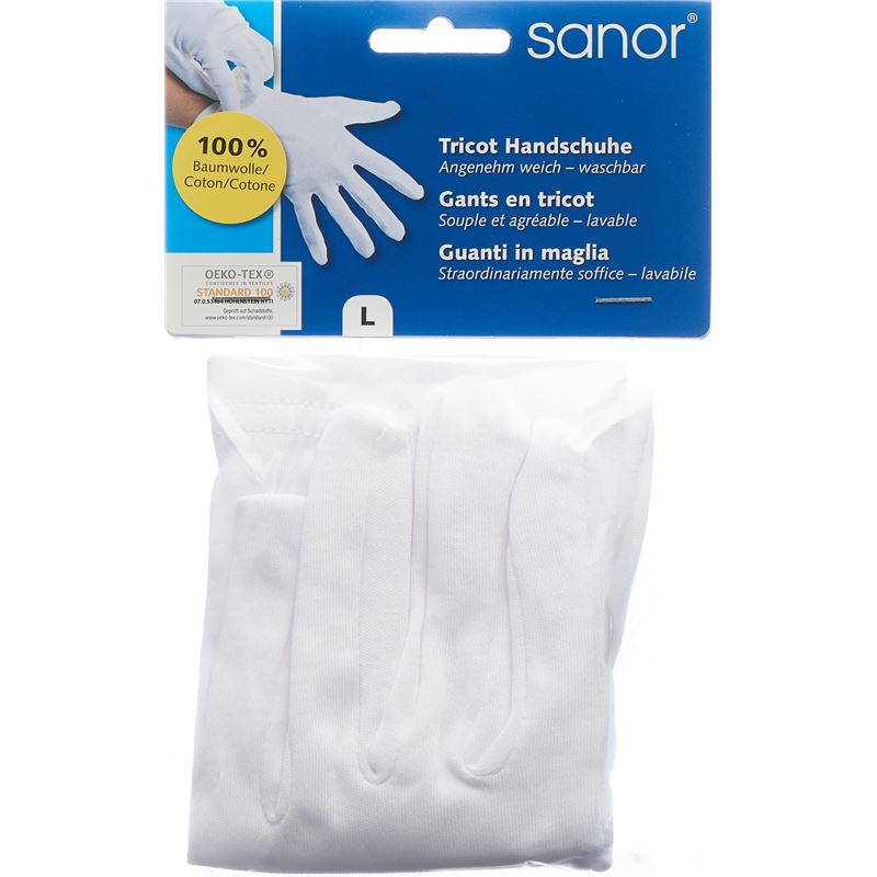SANOR Tricot Handschuhe L 1 Paar