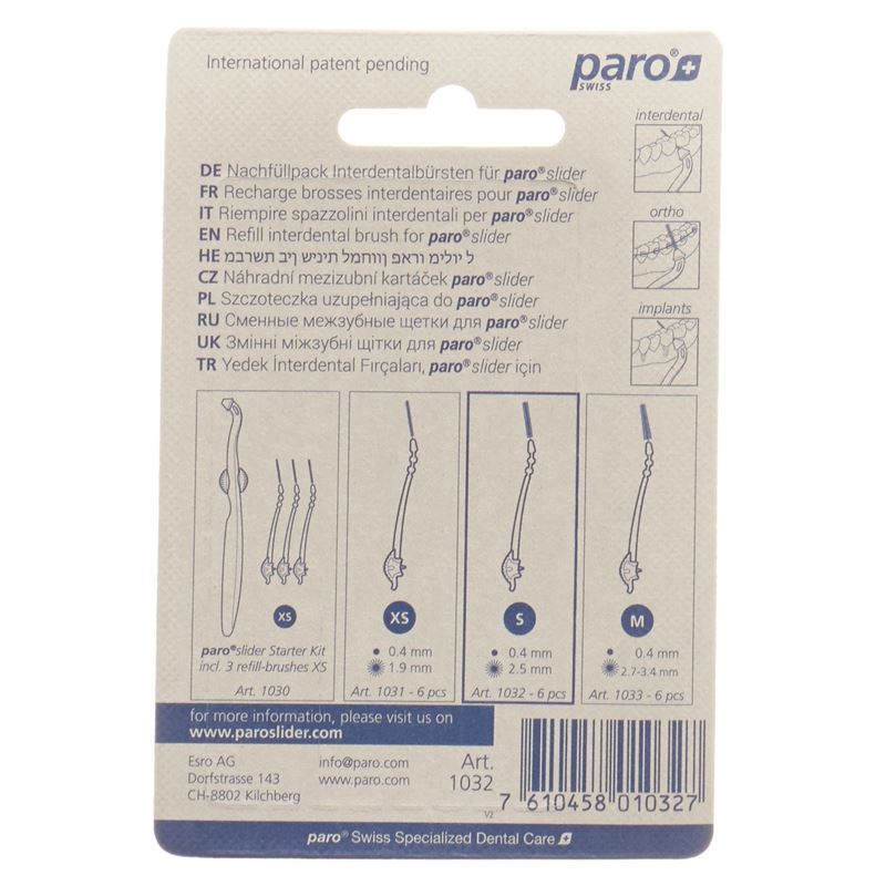 PARO slider refill-brushes S 6 Stk