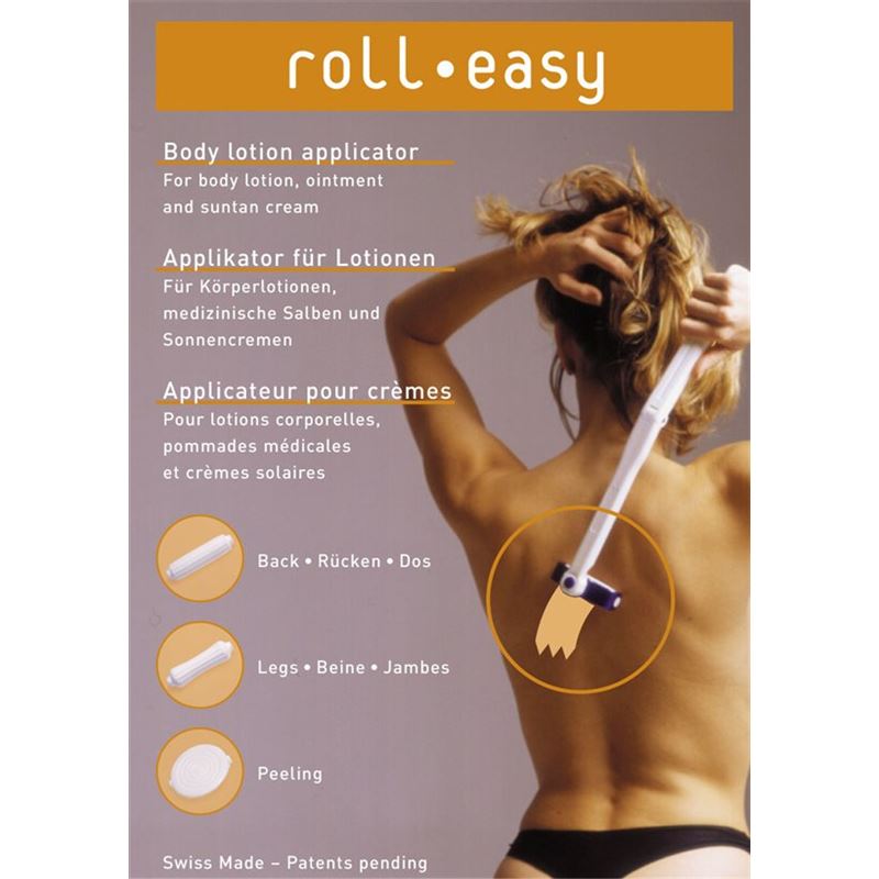 ROLL EASY Applikator für Lotionen m 4 Aufsätze