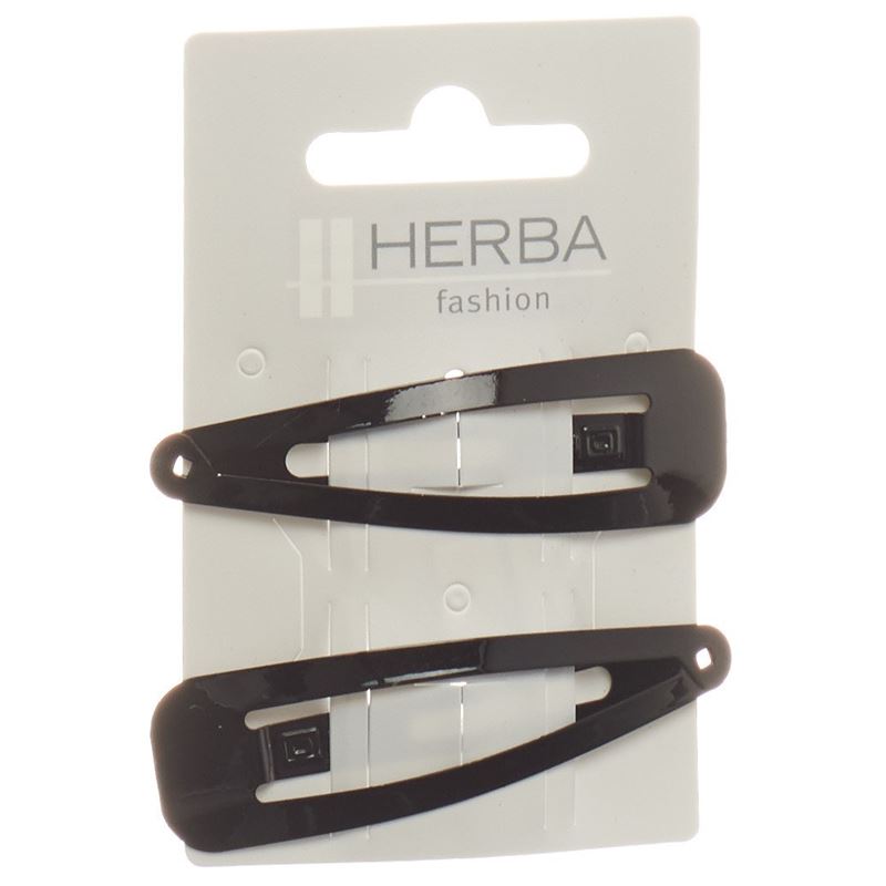 HERBA Clips 6.8cm schwarz 2 Stk