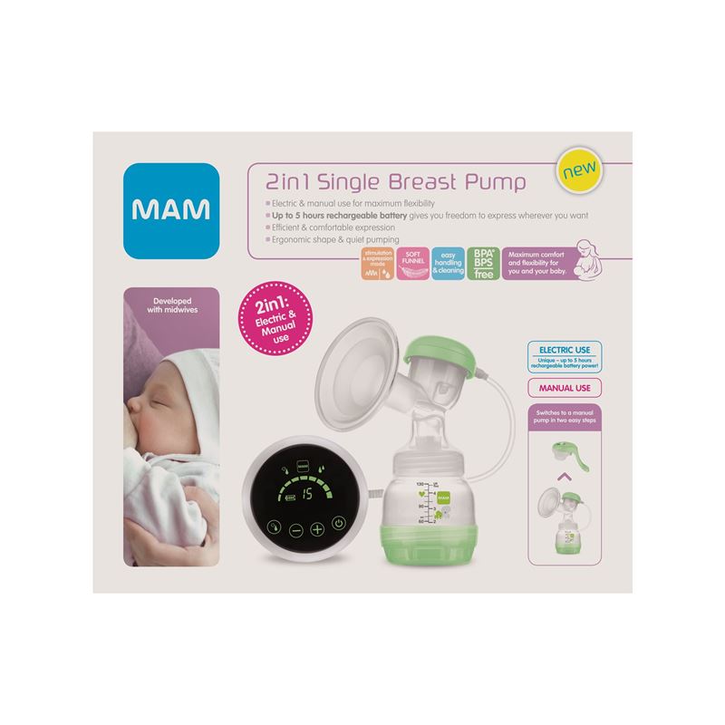 MAM 2in1 Milchpumpe elektrisch und manuell