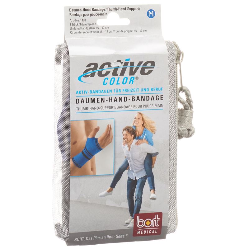 BORT ActiveColor Daumen-Hand M blau