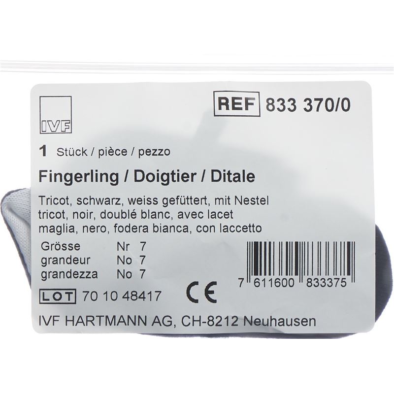 IVF Fingerling Tricot Gr7 schwarz