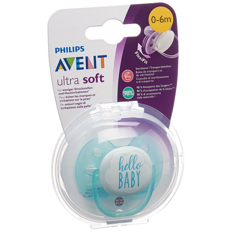 AVENT PHILIPS Schnuller UltraSoft 0-6M Boy deko