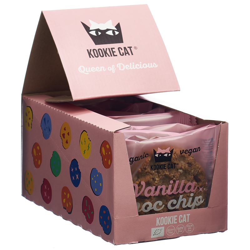 KOOKIE CAT Vanilla Choc Chip Cookie 12 x 50 g
