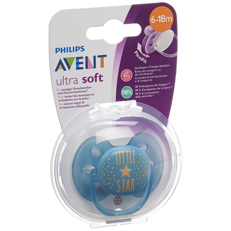 AVENT PHILIPS Schnuller UltraSoft 6-18M Boy