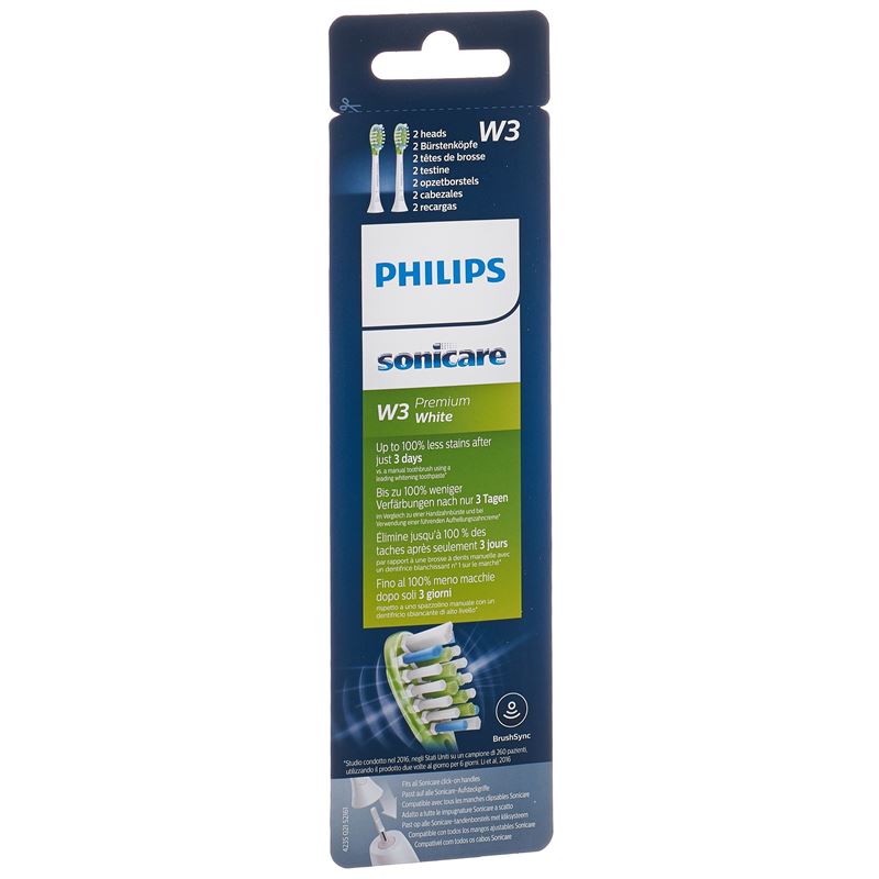 PHILIPS Sonicare Ersatzb W3 Prem W HX9062/17 2 Stk