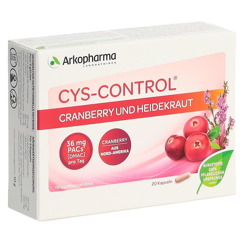 CYS-CONTROL Kaps Cranberry und Heidekraut 20 Stk