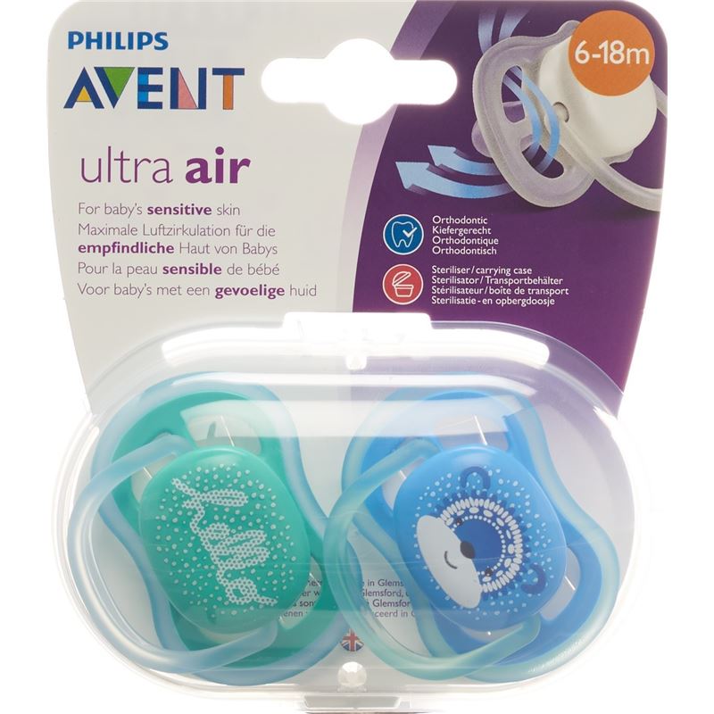 AVENT PHILIPS Schnul ultra air 6-18M Dec Boy 2 Stk