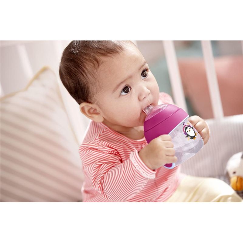 AVENT PHILIPS Schnabelbecher Sil 200ml rosa Pingu