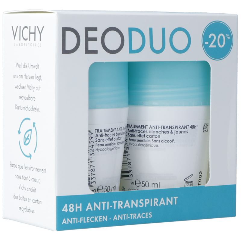 VICHY Deo Anti-Flecken Duo -20% 2 Roll-on 50 ml
