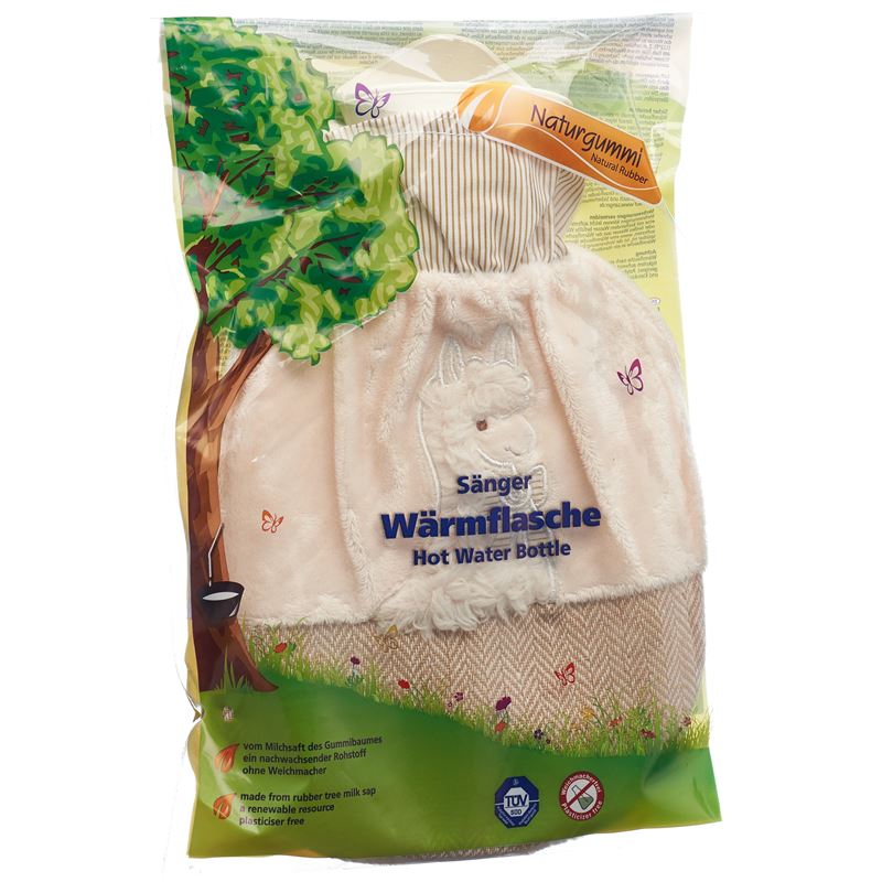 SÄNGER Wärmflasche Naturkau Velou 0.8l Lama