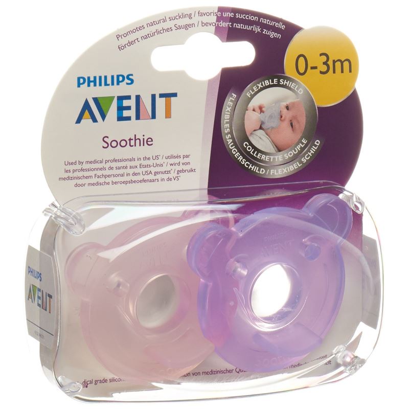 AVENT PHILIPS Soothie Nuggi pink/viole 0-3M 2 Stk
