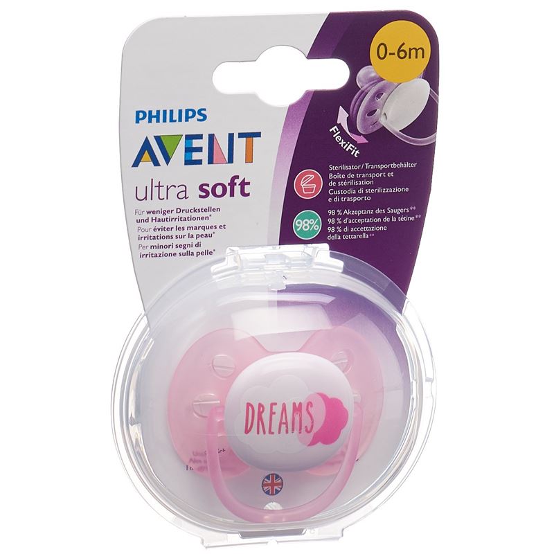 AVENT PHILIPS Schnuller UltraSoft 0-6M Girl deko