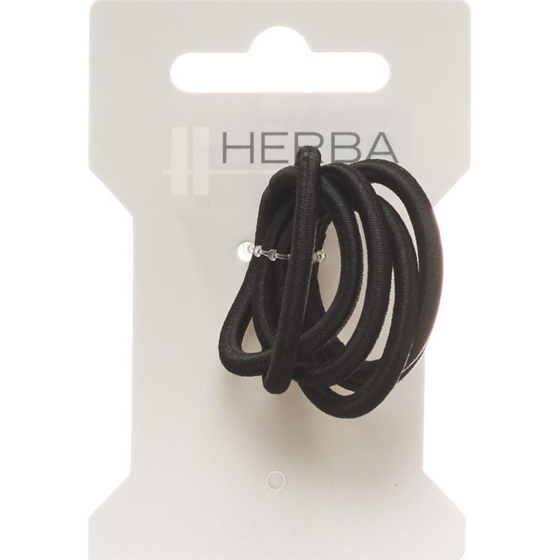 HERBA Haarbinder 3.8cm schwarz 6 Stk