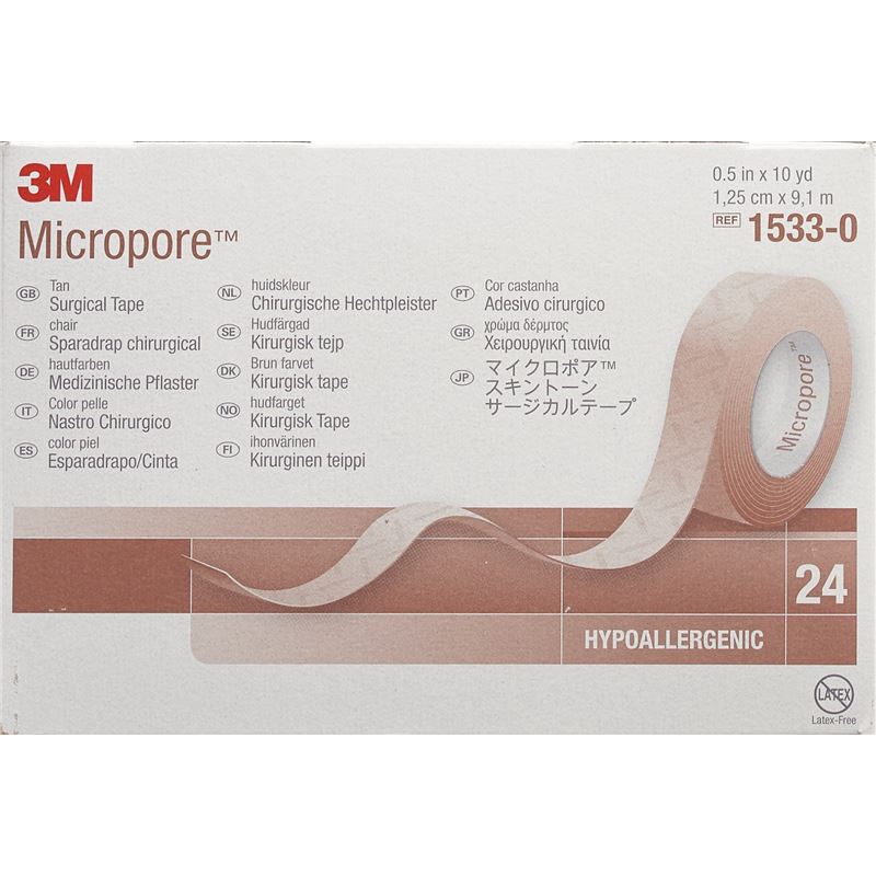 3M MICROPORE Rollenpfl o Disp 12mmx9.14m hf 24 Stk