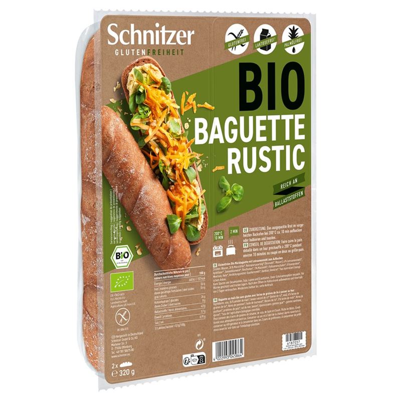 SCHNITZER Bio Baguette rustic glutenfrei 320 g