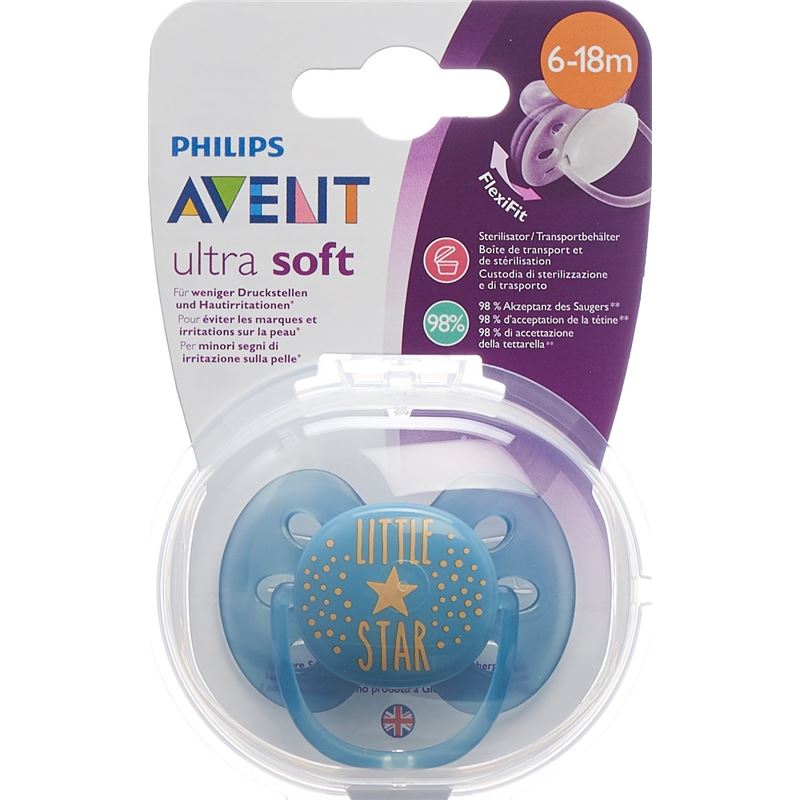 AVENT PHILIPS Schnuller UltraSoft 6-18M Boy