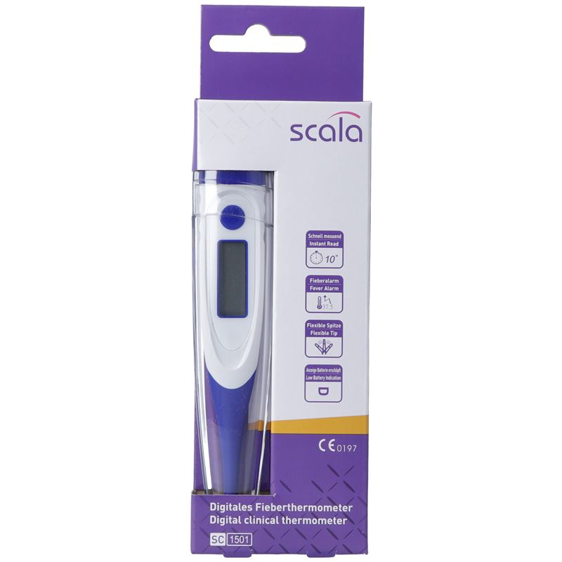 SCALA Digital Thermometer SC 1501 flex 10Sek blau