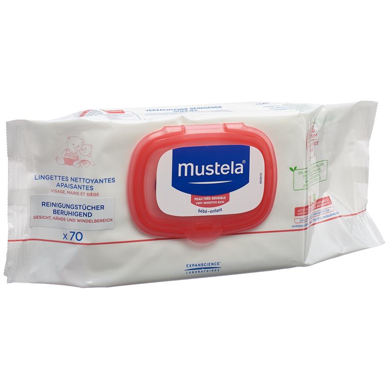MUSTELA Reinigungstücher ohne Parfum 70 Stk