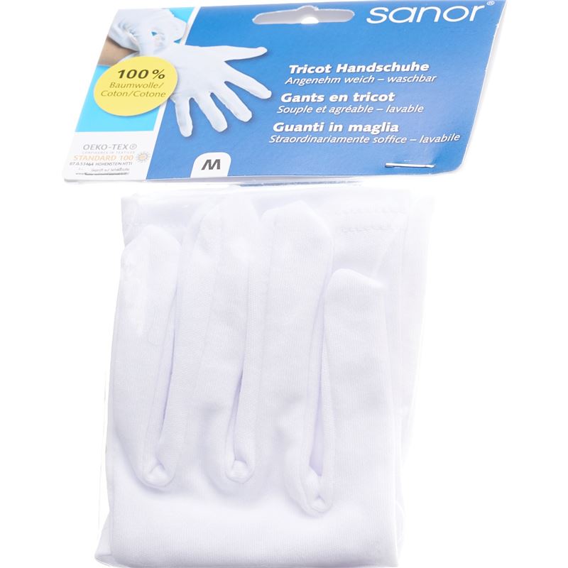 SANOR Tricot Handschuhe M 1 Paar