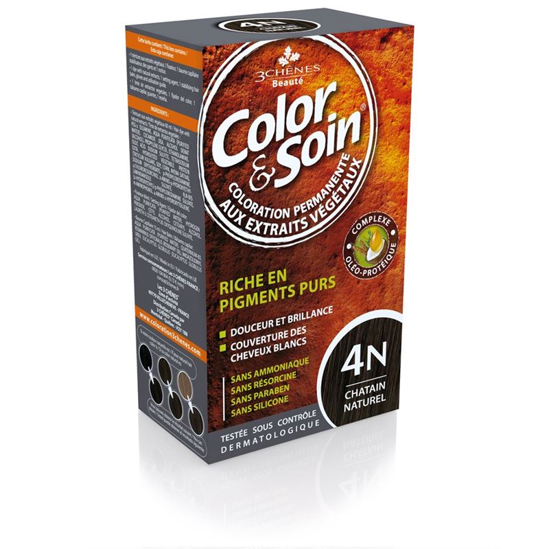 COLOR & SOIN Coloration 4N châtain naturel 135 ml