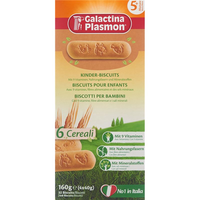 GALACTINA Plasmon 6 Cereali Kinder-Bisc 4 x 40 g