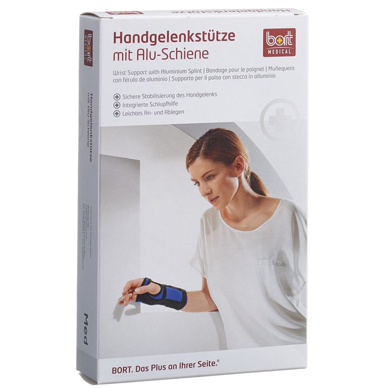 BORT Handgelenkstütze Schiene rech M -19cm beige