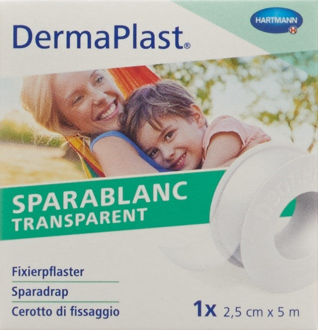 DERMAPLAST Sparablanc Transparent 2.5cmx5m weiss