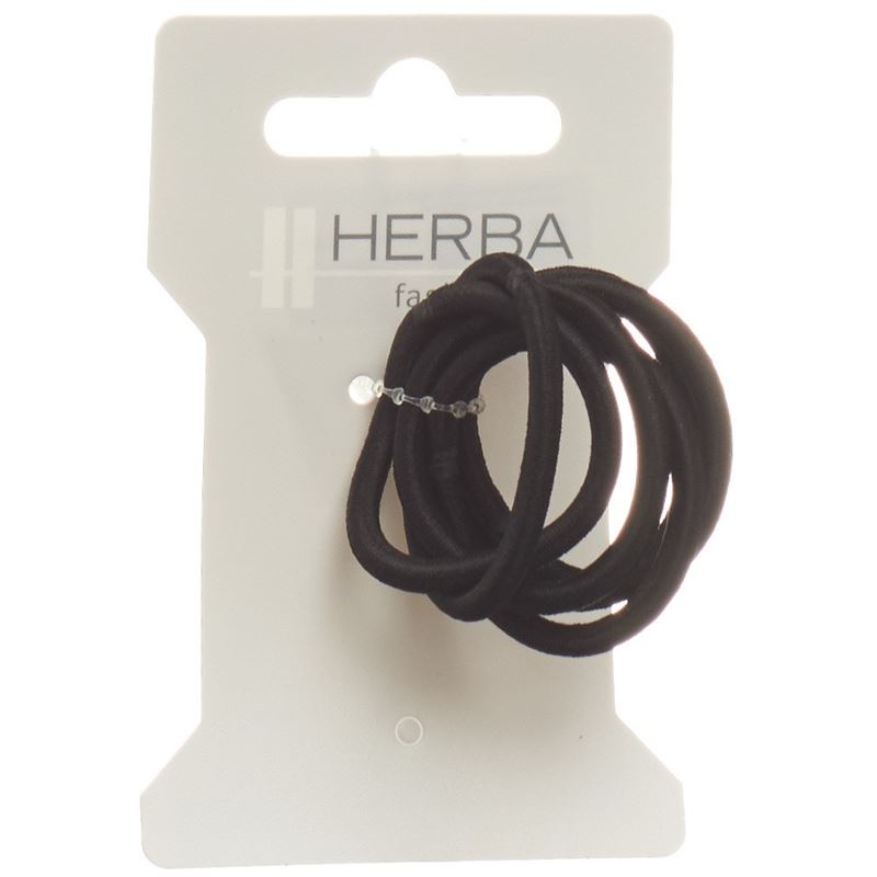 HERBA Haarbinder 3.8cm schwarz 6 Stk