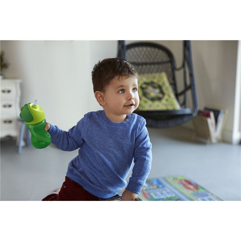 AVENT PHILIPS Strohhalm-Becher 300ml Boy grün