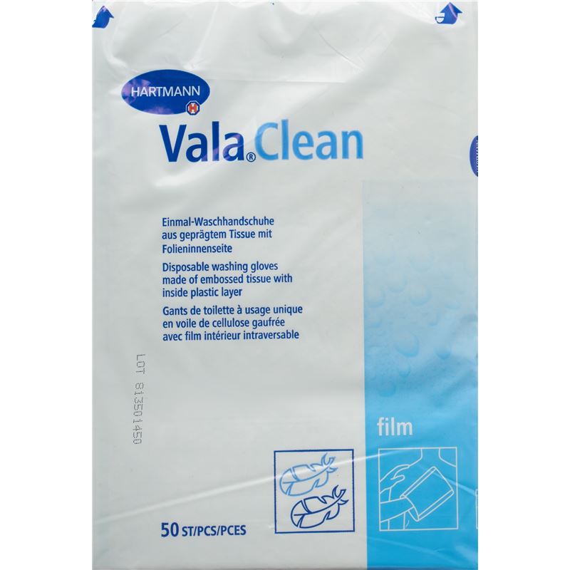 VALACLEAN Film Einmal Waschhandschuh 50 Stk